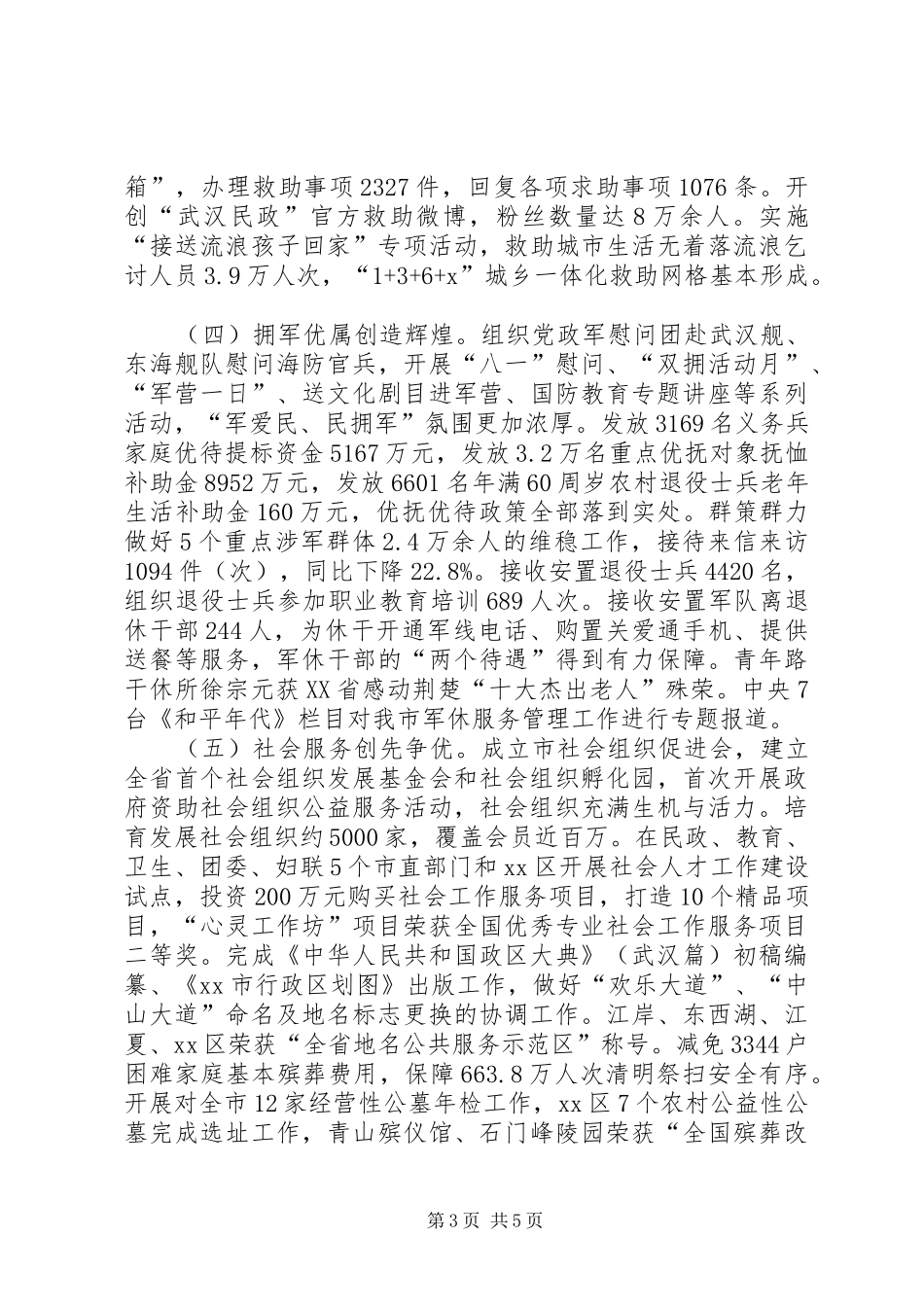 市民政工作总结报告 _第3页