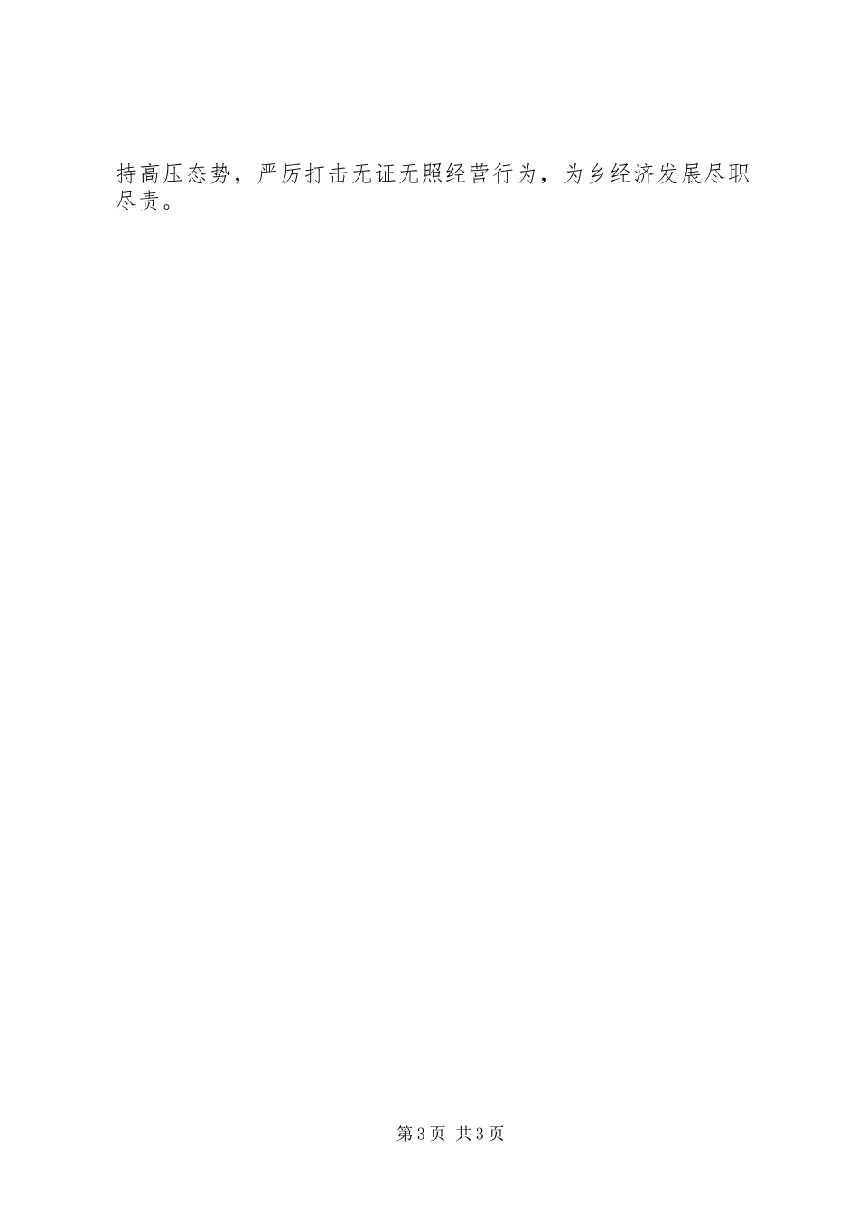 XX年乡镇无证经营清理行动总结_第3页