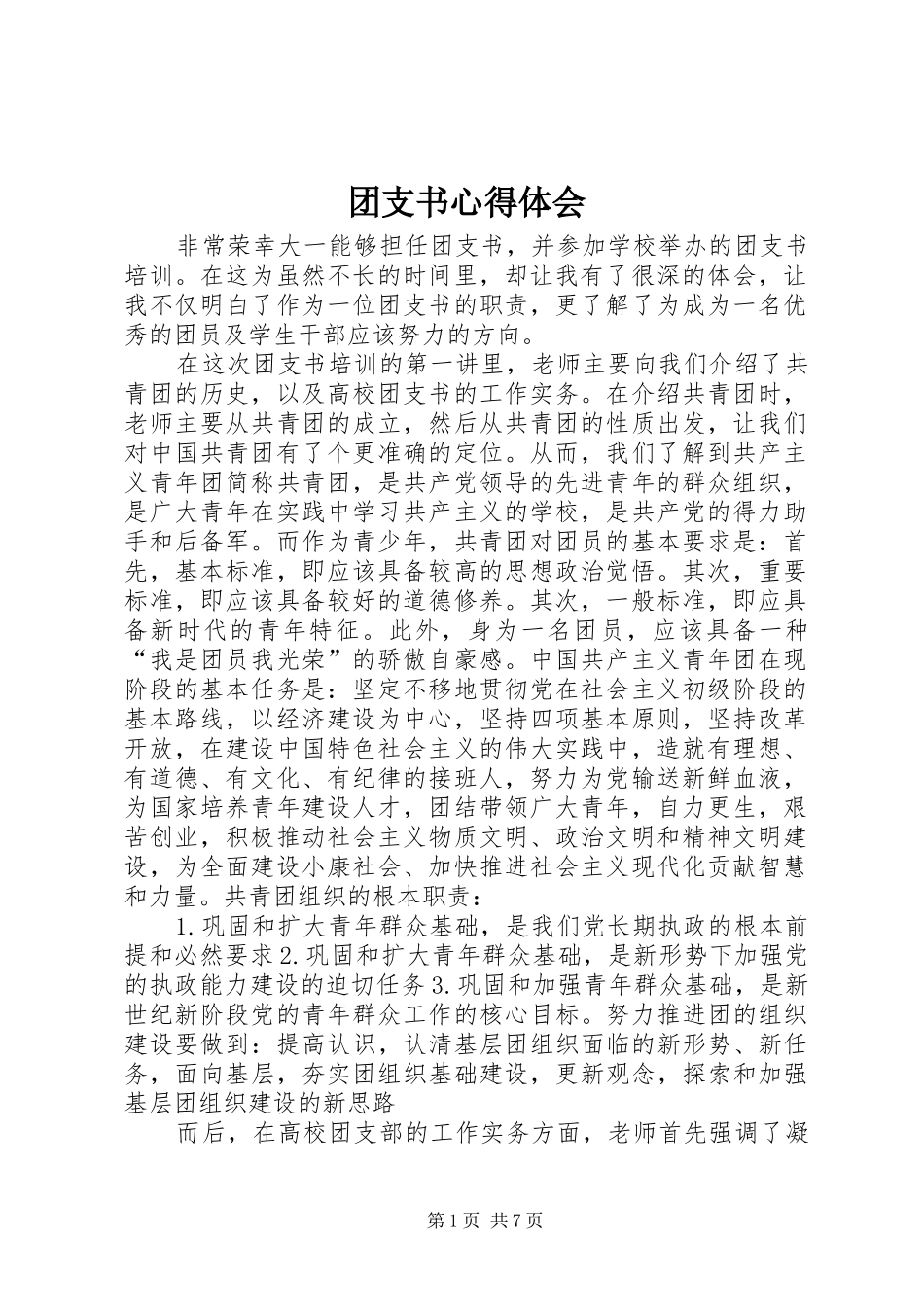 团支书体会心得_第1页