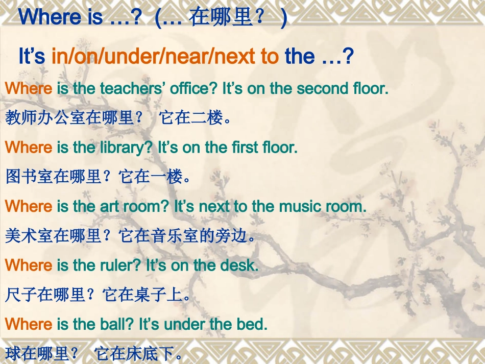 四年级英语中段句型总结_第1页