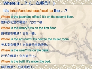 四年级英语中段句型总结