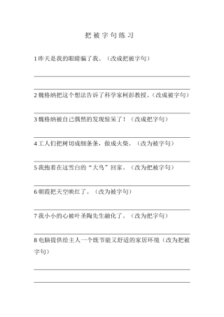 把被字句练习