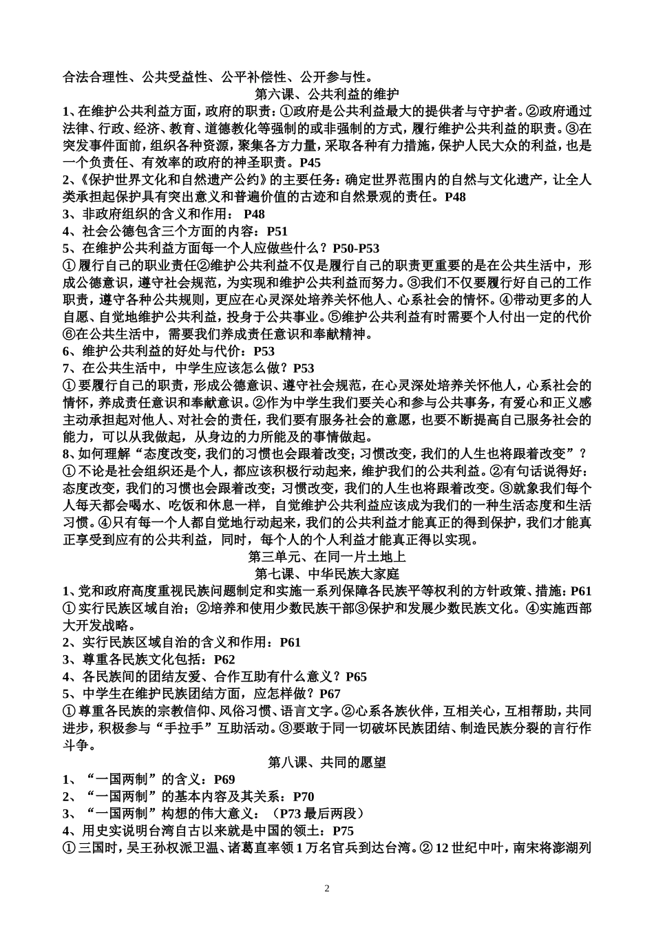八年级下册期末复习提纲_第2页