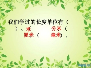 分米和毫米复习课