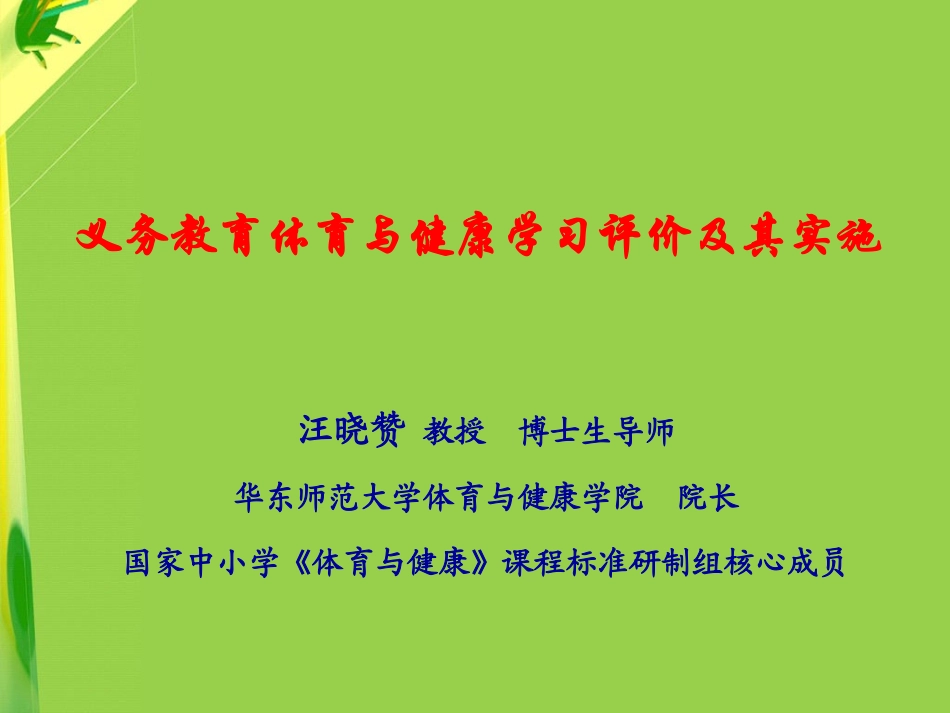 汪晓赞体育与健康学习评价_第1页