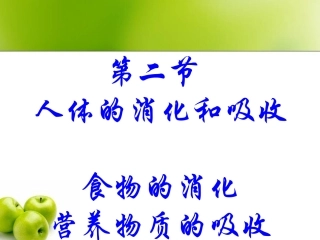 食物的消化与吸收