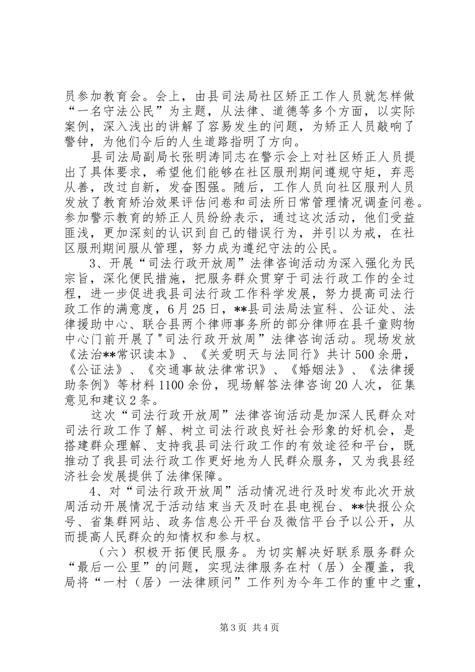 司法公开工作总结 _第3页
