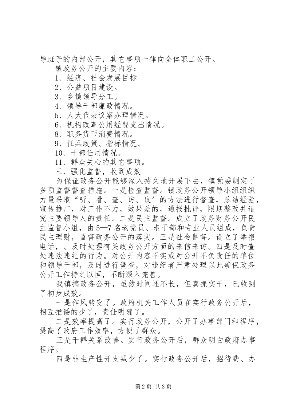 乡镇政务公开总结 _第2页