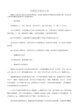 苗圃建设规划方案 (1)