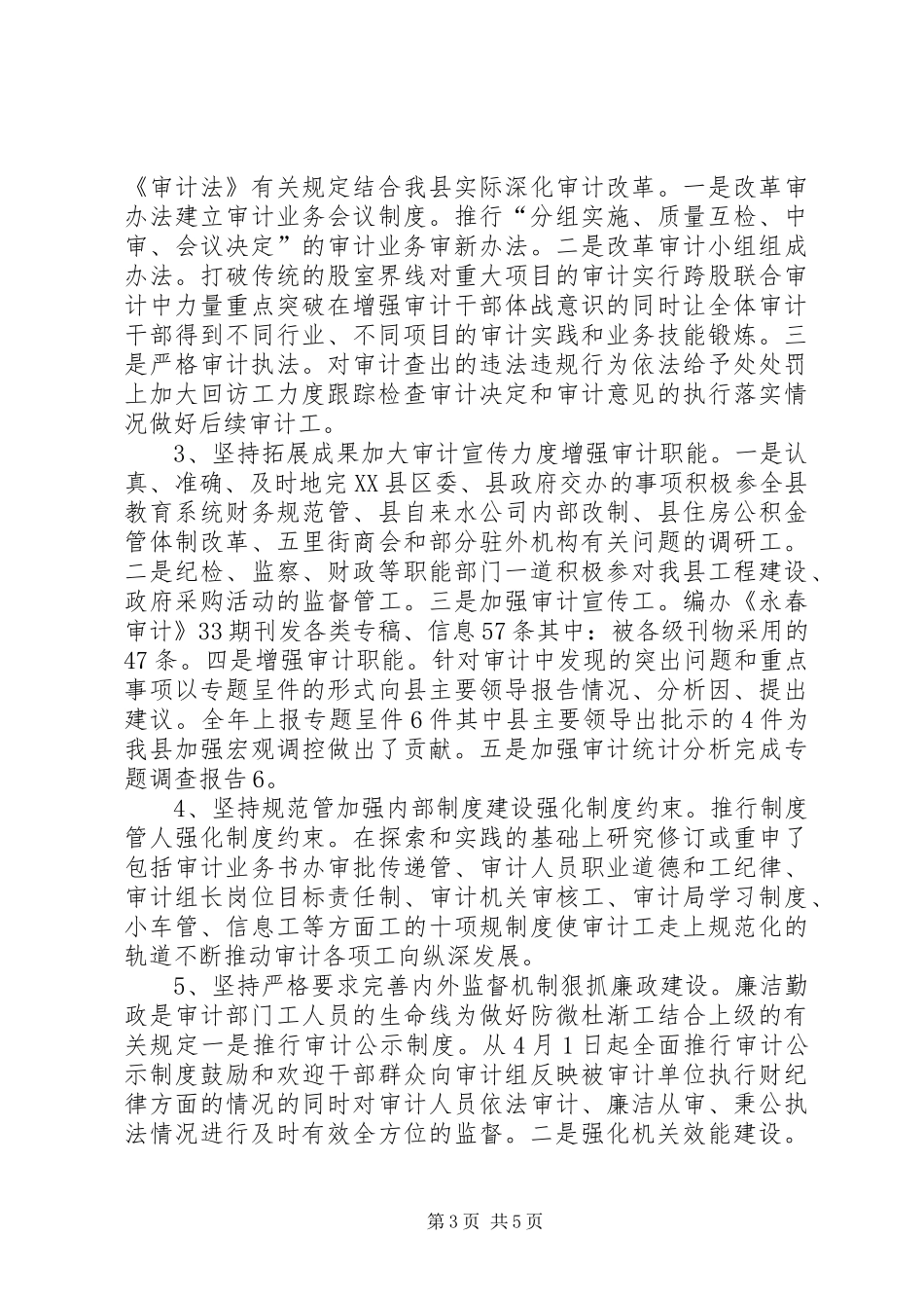 县审计局年度工作总结 _第3页