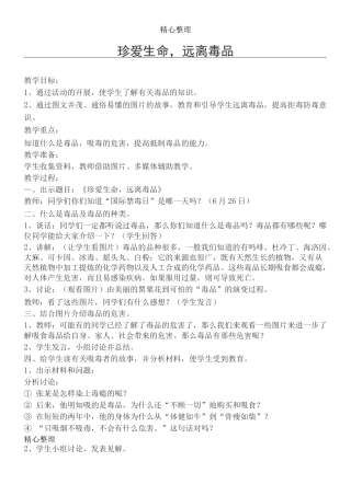 禁毒主题教育课主题班会教学说课-