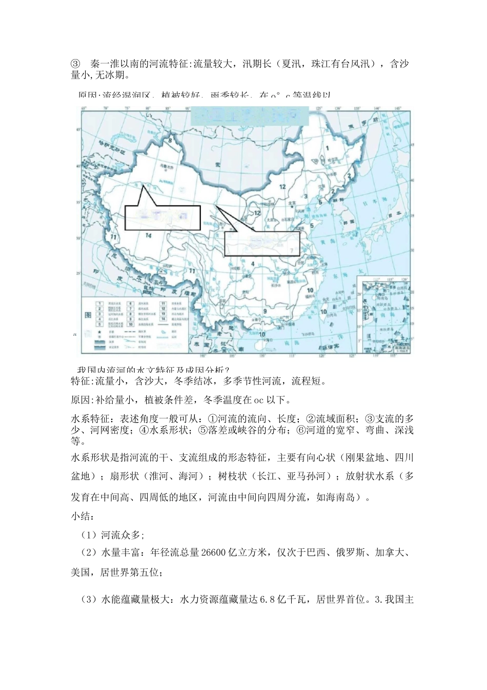 中国的河流与湖泊 教案_第3页