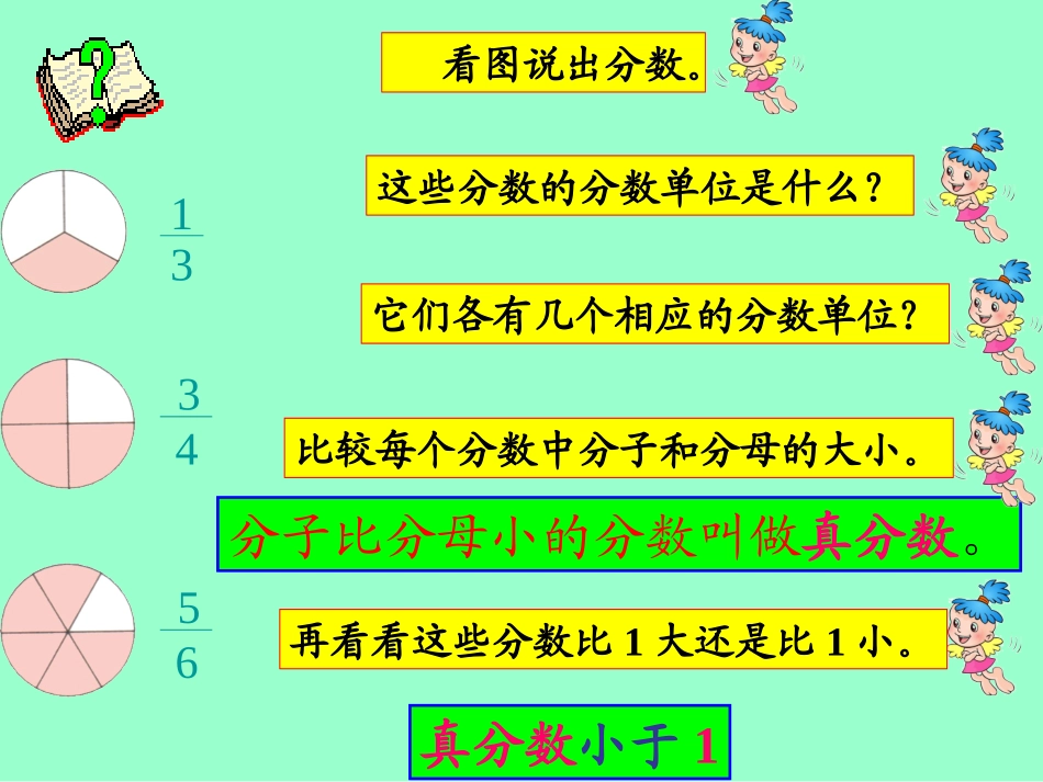 五年级下册数学P53真分数和假分数_第2页
