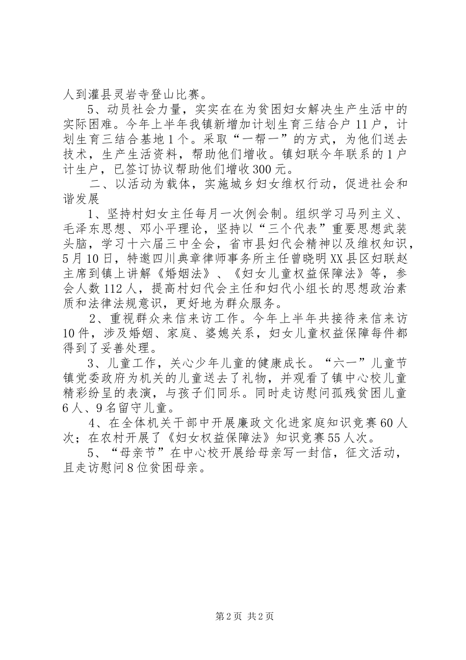 乡镇妇联工作总结 (23)_第2页