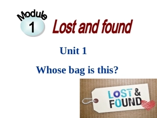 八年上册Module1LostandFound课件