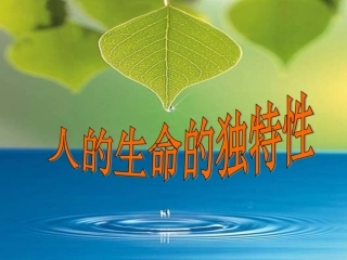 人的生命的独特性