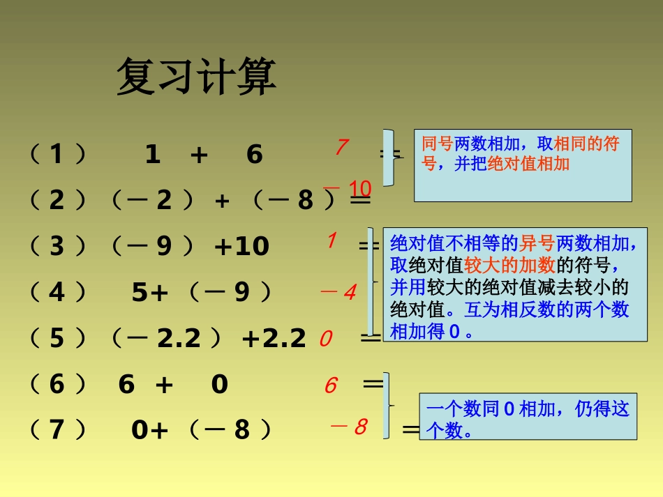 有理数的减法课件1_第2页