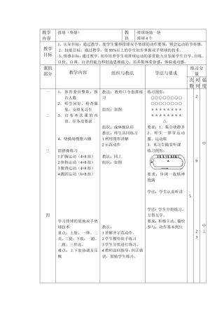 排球课垫球2
