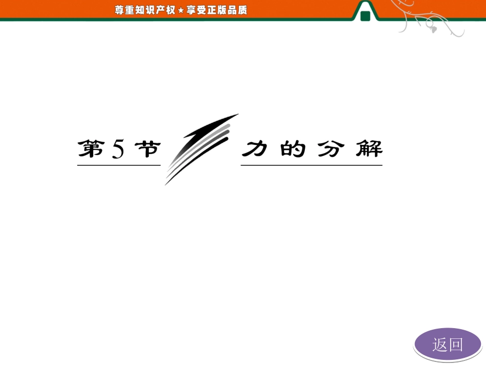 2013届高三物理一轮复习精品课件：35力的分解（人教必修1）_第3页