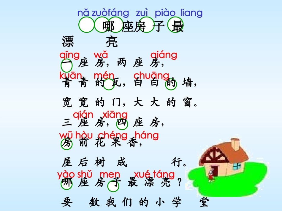 人教版小学语文一年级《哪座房子最漂亮》课件_第2页