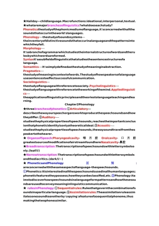 英语语言学知识点整理