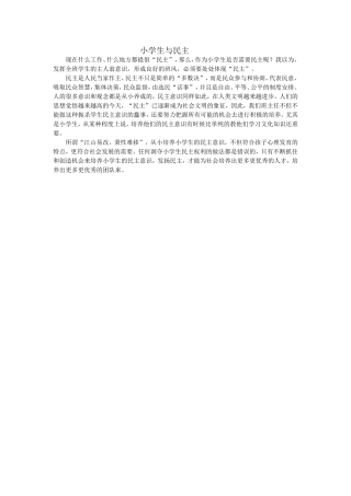 小学生与民主