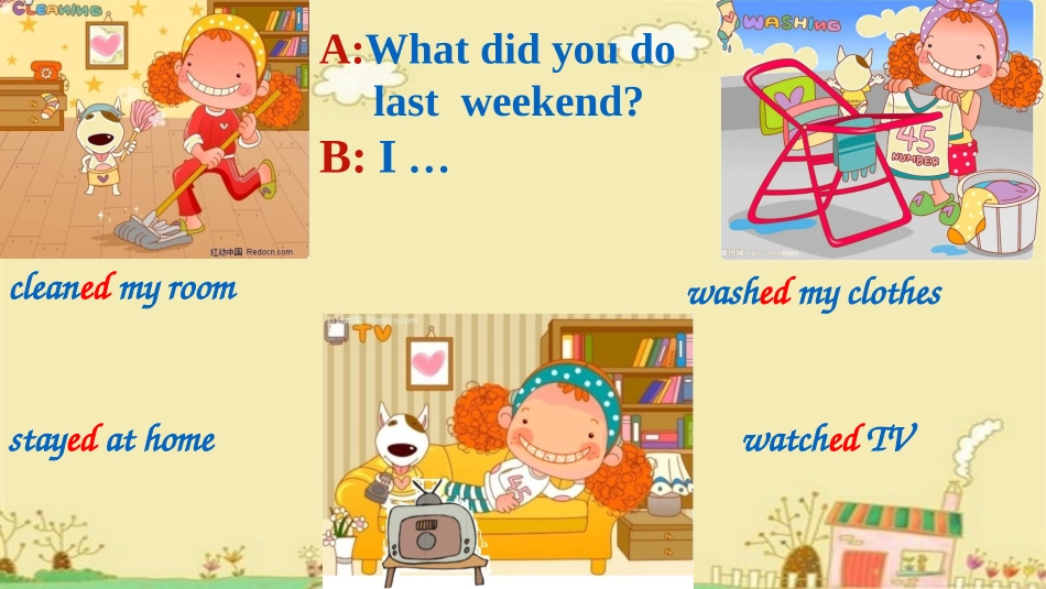 新版PEP六年级英语下册Unit2_last_weekend_A_Let's_learn课件_第3页