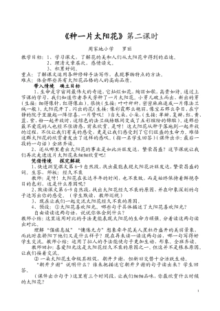 种一片太阳花(第二课时)