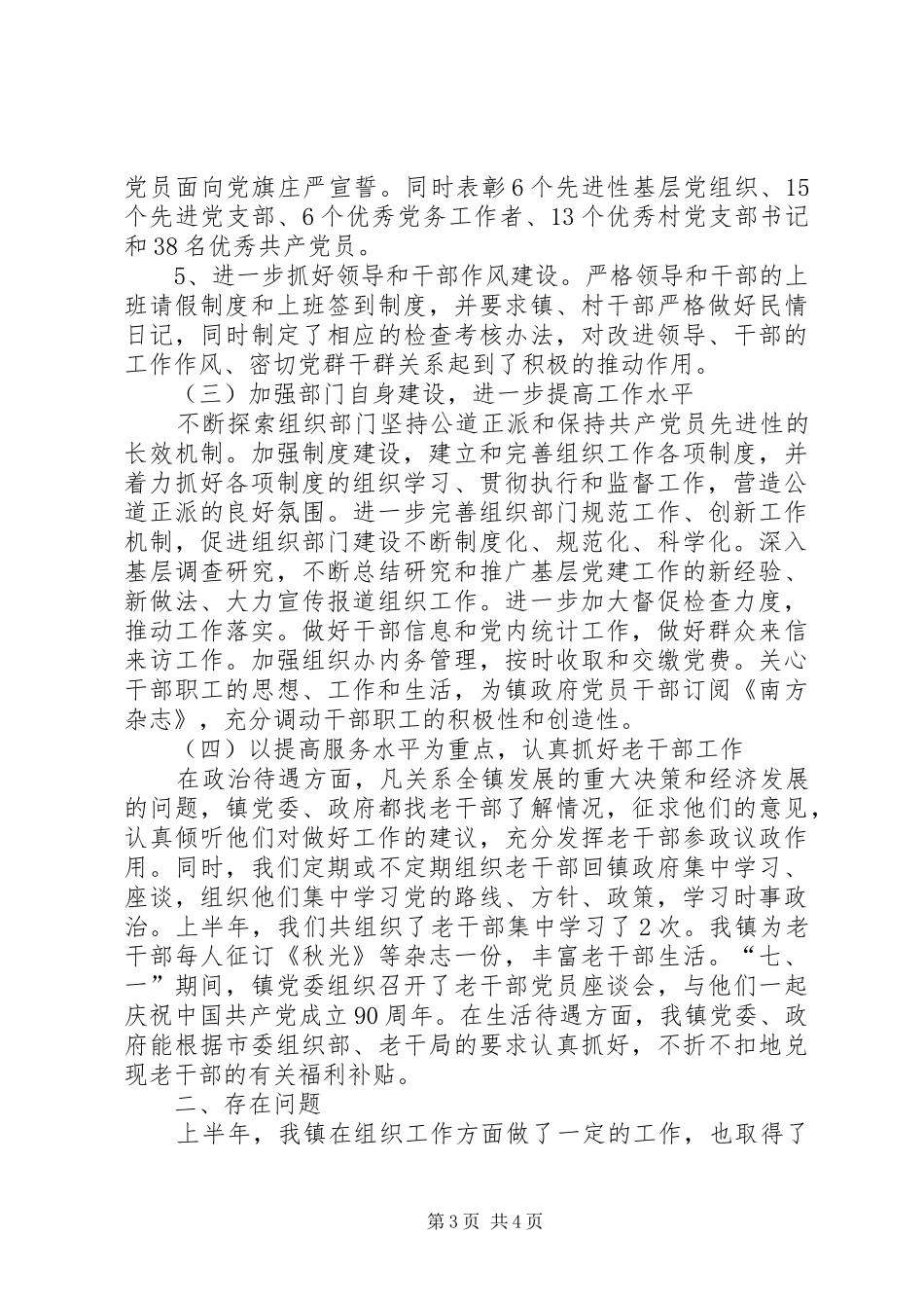 乡镇镇组织工作总结 _第3页