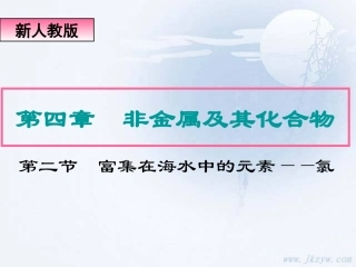 富集在海水中的元素--氯