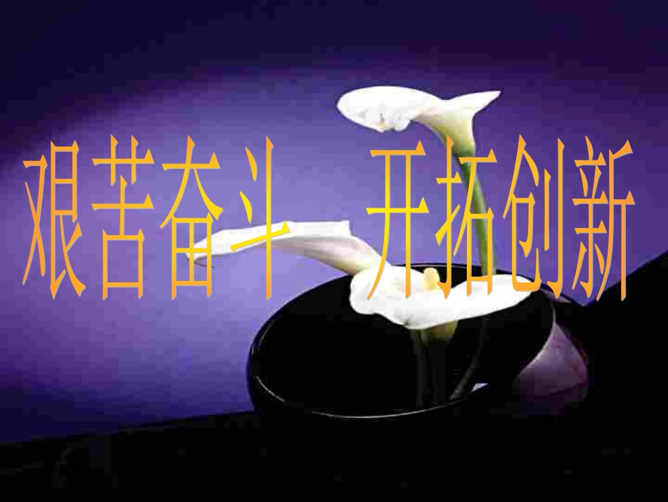 艰苦奋斗___开拓创新_第1页
