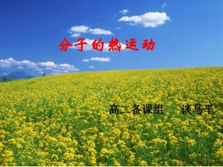 人教版高中物理选修3-3第七章第二节分子热运动