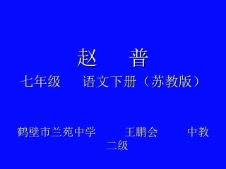 《赵普》王鹏会