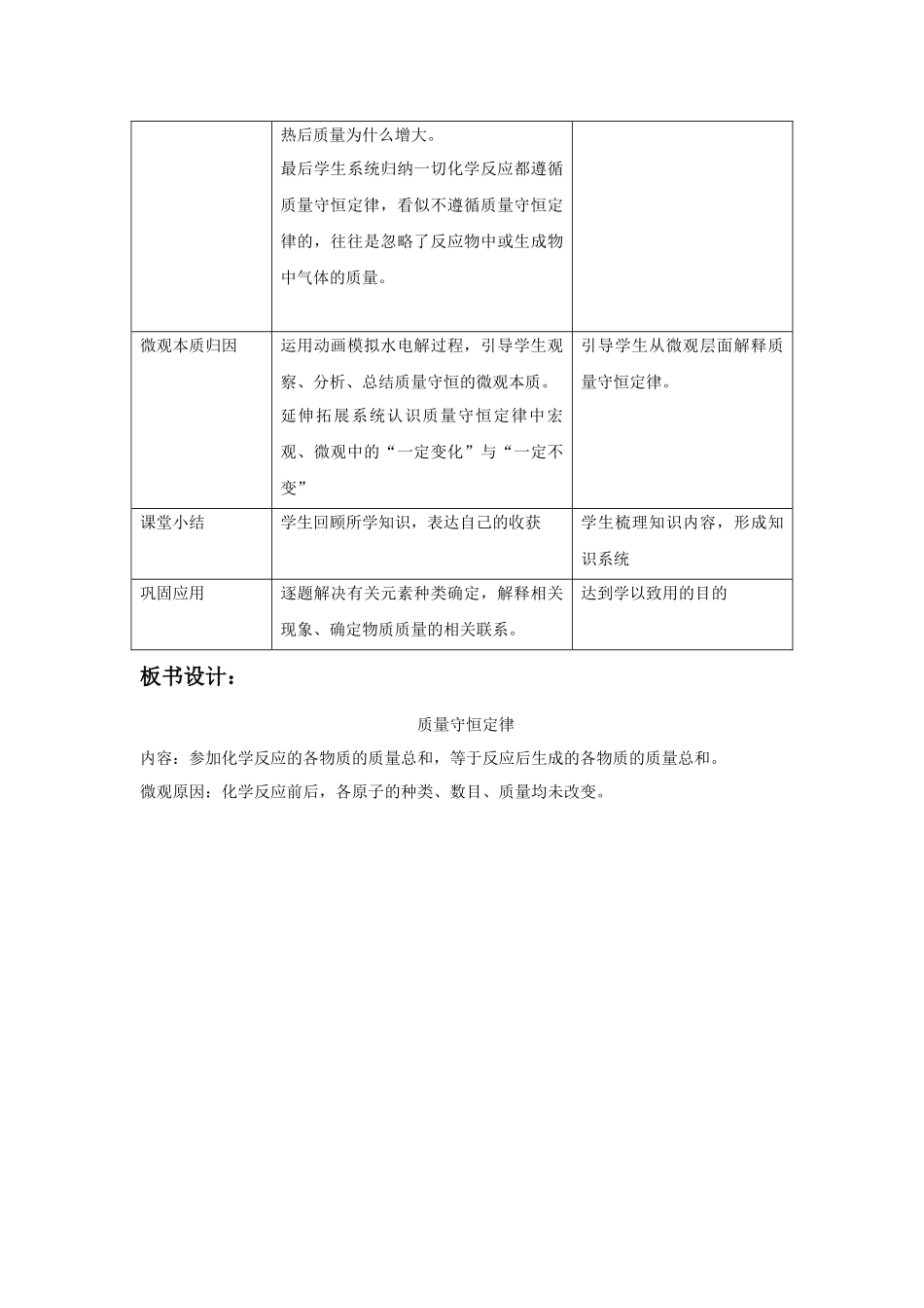 质量守恒定律教学设计_第3页