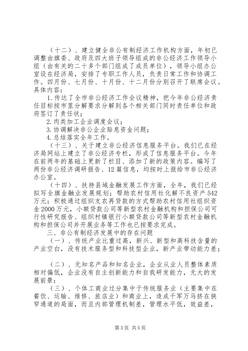 县发改经贸局非公有制经济工作总结 _第3页