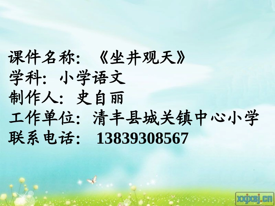 史自丽坐井观天课件_第1页