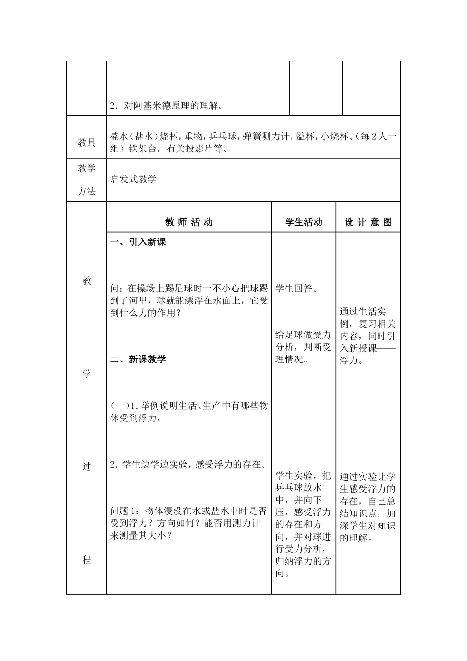 阿基米德原理教案_第3页