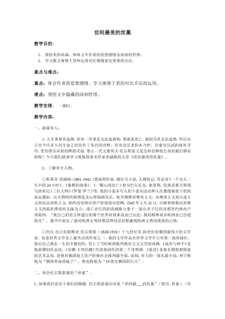 世间最美的坟墓教案