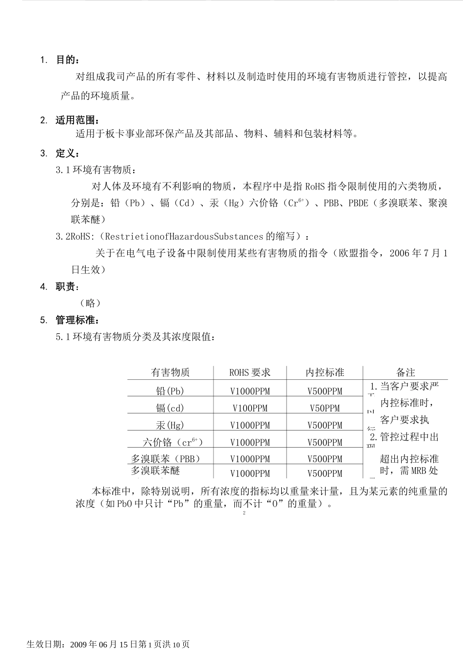 环境有害物质控制标准._第1页