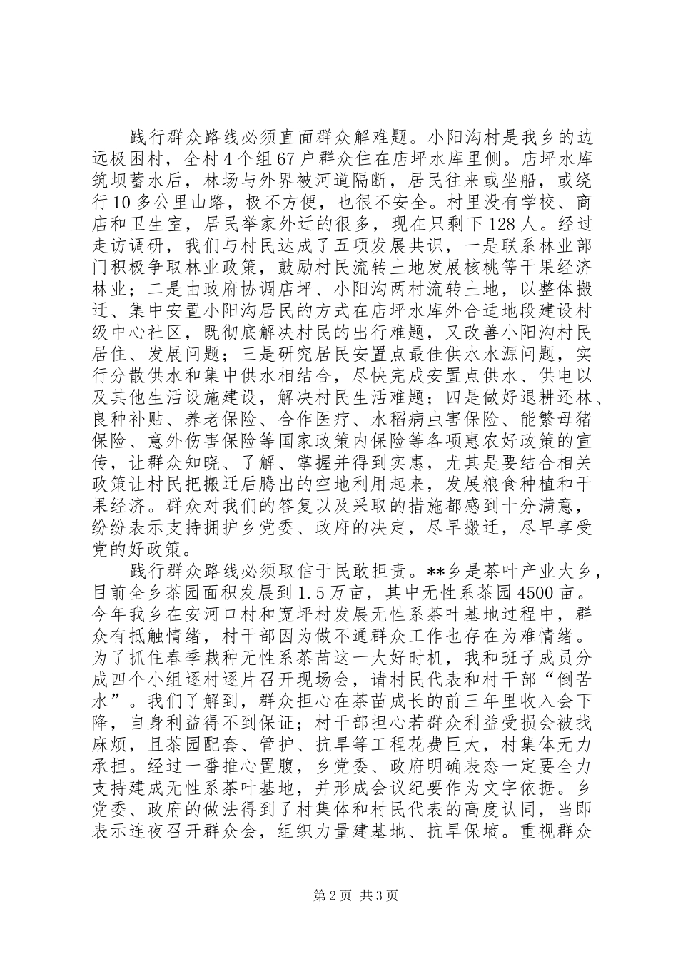 乡镇工作群众路线心得_第2页