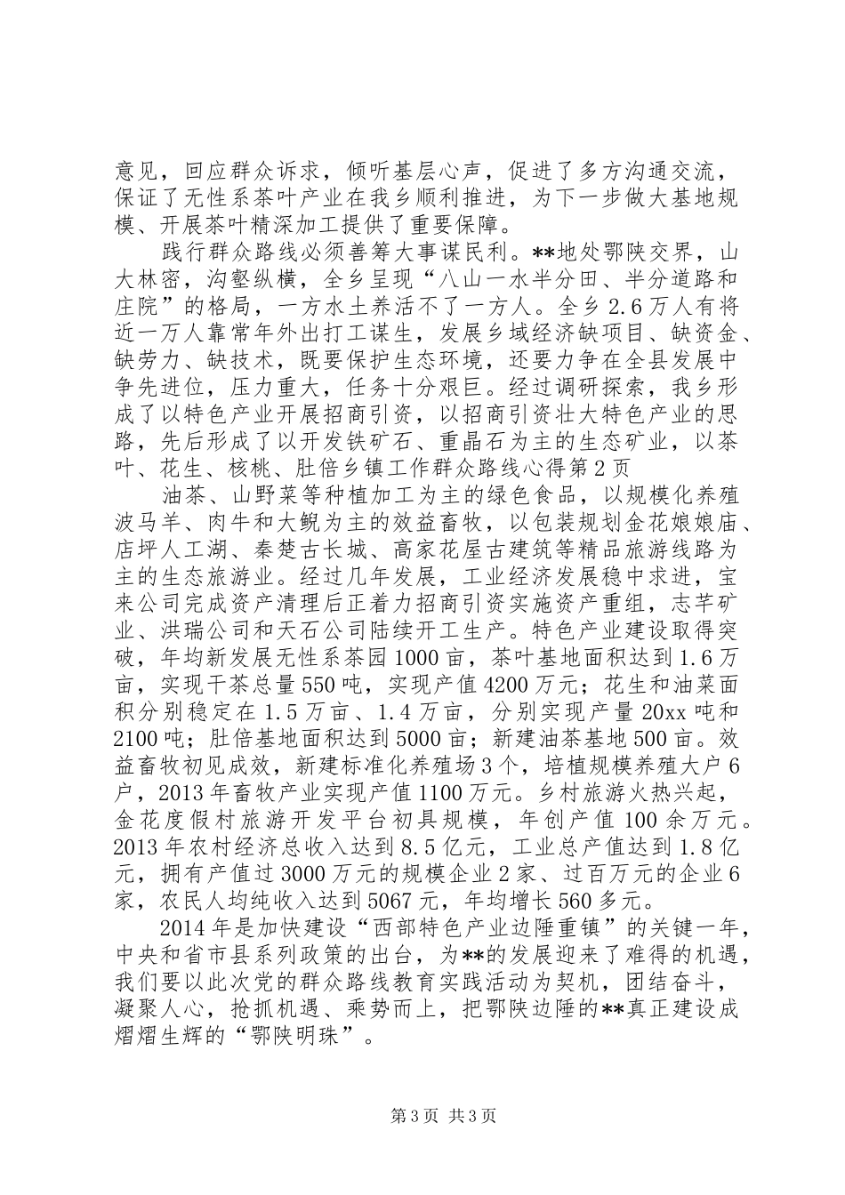 乡镇工作群众路线心得_第3页