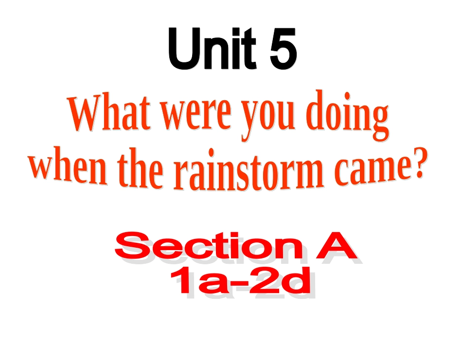 英语人教版八下Unit5SectionA1a-2d_第1页