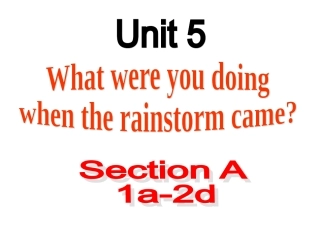 英语人教版八下Unit5SectionA1a-2d
