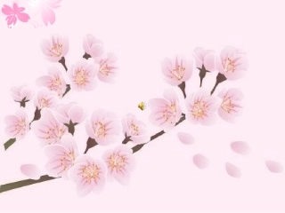 绝美的桃花背景动态PPT模板