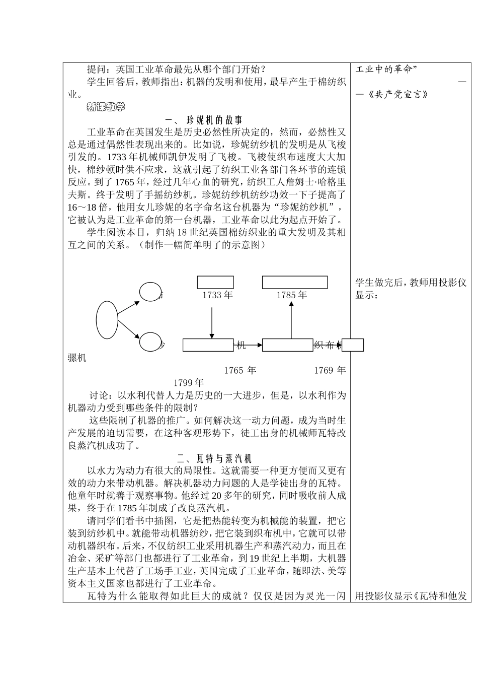 九年级历史上册教案——14“蒸汽时代”的到来_第2页