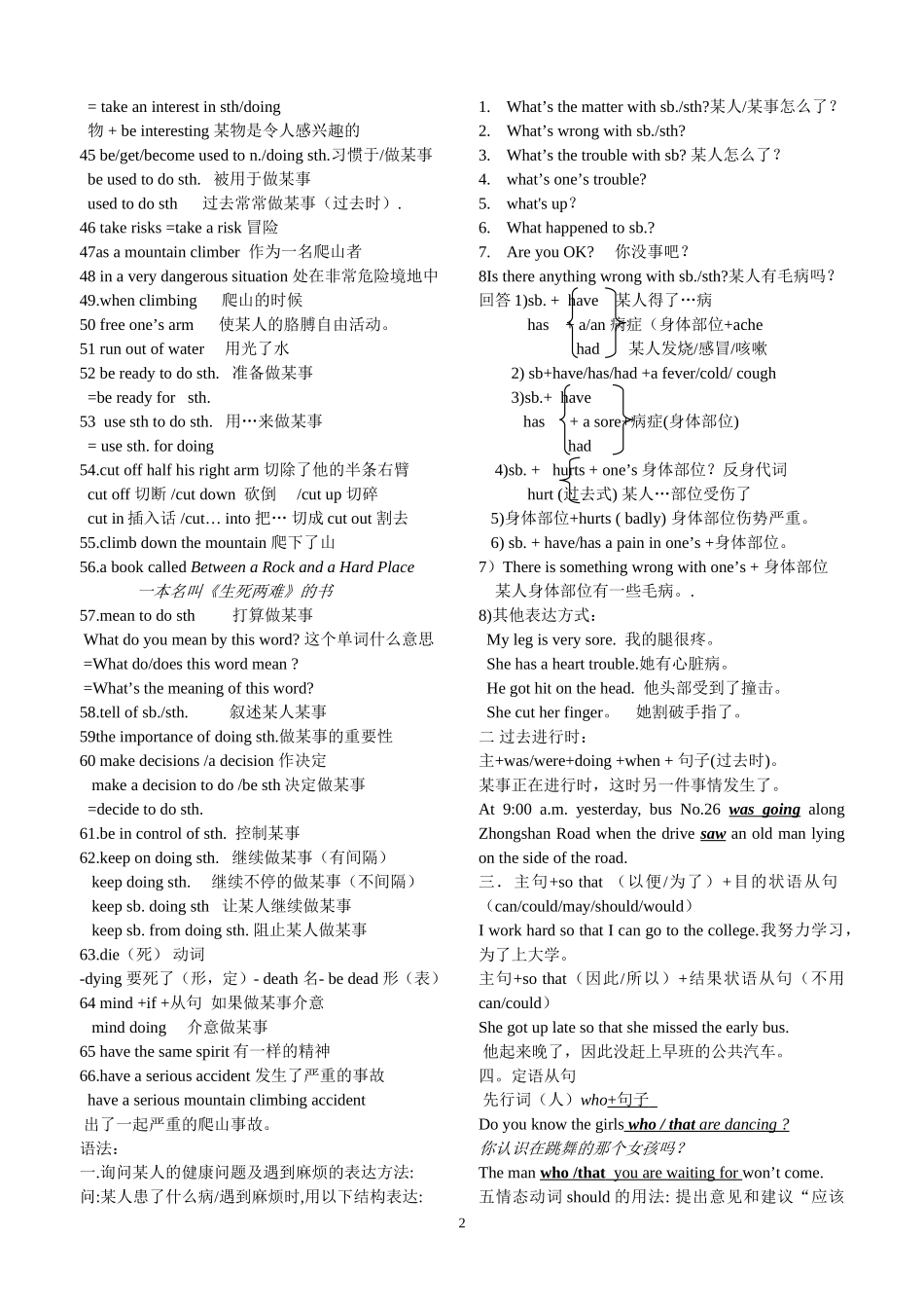 八下unit1语言点_第2页