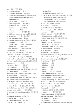 八下unit1语言点