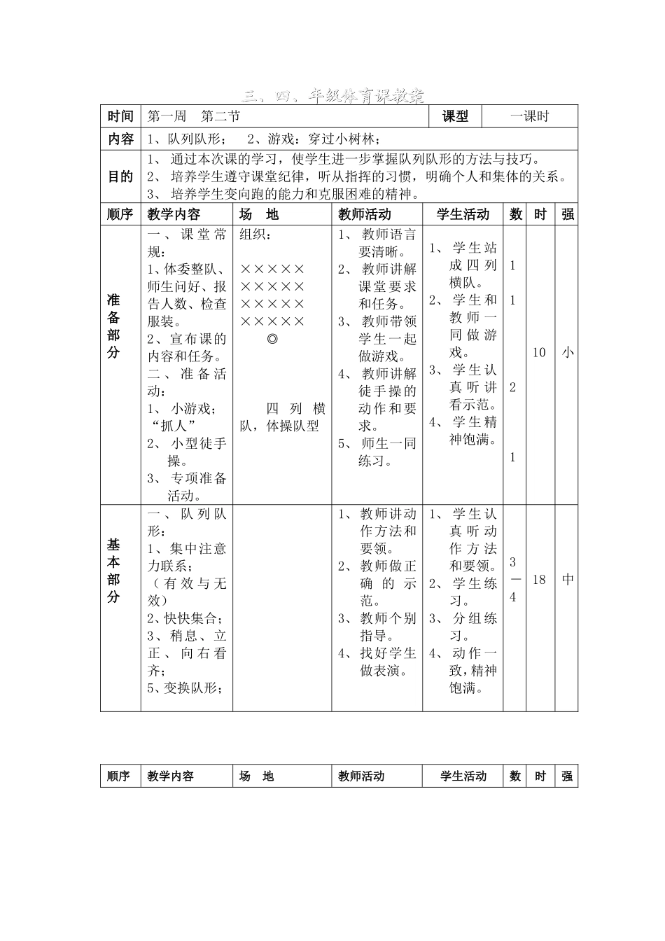 三年级体育教学教案设计_第3页