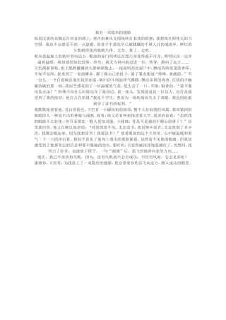 我有一双隐形的翅膀