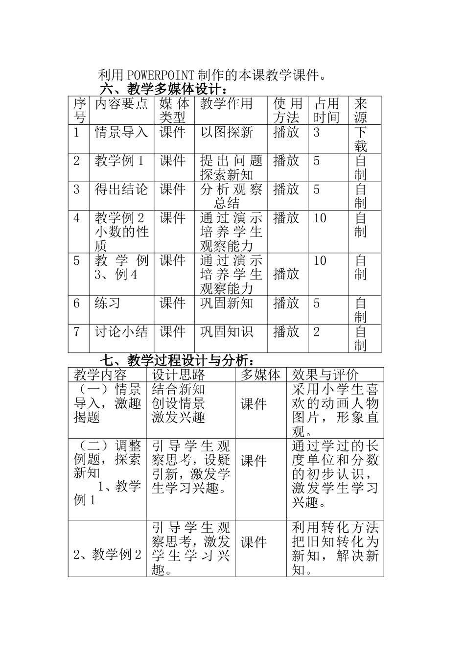 小数的性质教学方案_第2页